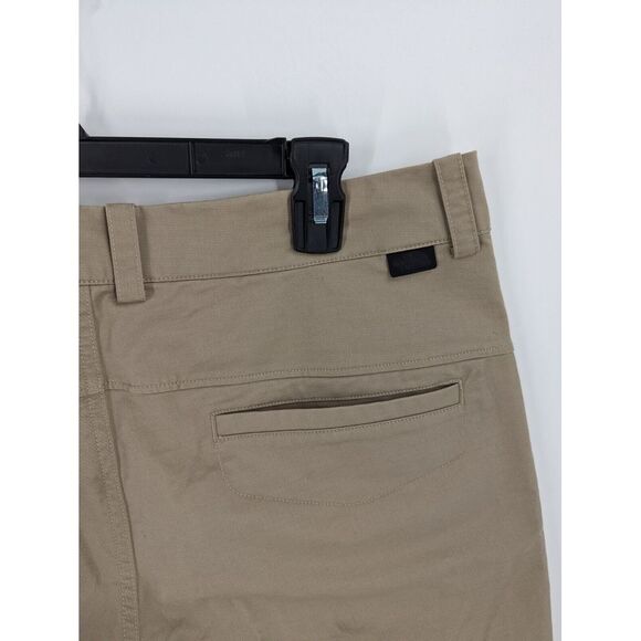 North Face Men's Flat Front Khaki Cargo Zip Pocket Hiking Shorts, Size 34, GREAT - Picture 8 of 11